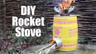 DIY Rocket Stove.  Make a Powerful and Efficient Wood Burning Camp Stove from Recycled Beer Cans.