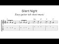 Silent Night - Easy guitar tab sheet music