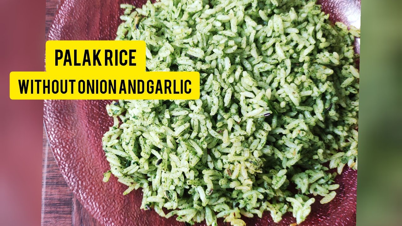 Palak rice recipe in kannadaHow to cook Palak ricespinach rice