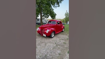 40 Ford Coupe Hotrod #ford #hotrod #coupe #vintage #40s #shortvideo #shorts #short #red #oldcars