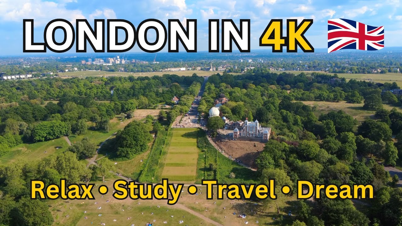 London 4K Drone Flyover (1 Hour) 🇬🇧 | Relaxing Aerial Cinematic Footage – Tower Bridge, Canary Wharf