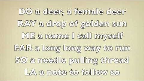 Sound of Music : Do-Re-Me lyrics
