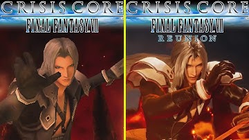 CRISIS CORE FINAL FANTASY VII – REUNION TGS 22 Demo Remake vs Original PSP Early Graphics Comparison