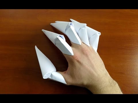 Как сделать из бумаги когти Origami Claws / ОРИГАМИ ИЗ БУМАГИ