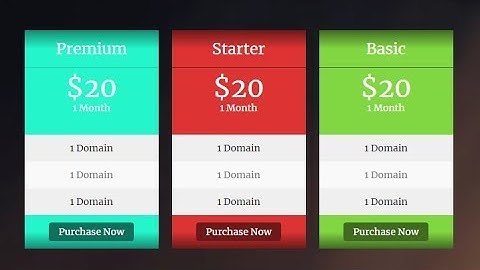 kento pricing table for WordPress