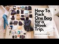 SOLO FEMALE #TRAVEL | How To Pack One Bag For A Week Trip