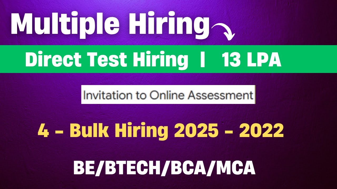 🔥P&G Direct Test Hiring | Off Campus Drive 2025-2022 | 2025 batch ...