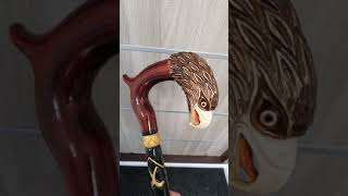 Eagle head walking stick, handmade, hand carved eagle walking cane