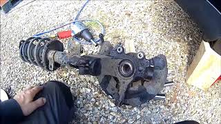 Volvo V50 Front Suspension Rebuild, Ep#1 dismantling - shocks, drive shafts, brakes