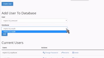 How to assign a user to a MySQL database - how to assign a user to a mysql database in cpanel