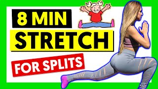 8 MIN STRETCH FOR SPLITS 🤸‍♀️ How to Get your Front Splits 🚫 No Equipment I Workout Online screenshot 5