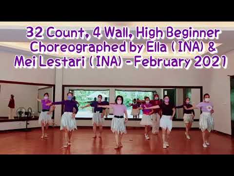 Yue Liang Dai Biao Wo De Xin Line Dance, Choreo by Ella (INA) & Mei Lestari (INA)