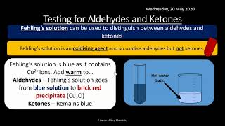 AQA 3.8 Aldehydes and Ketones REVISION