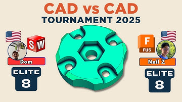 CAD Speedmodeling Tournament! - MATCH 10 - Battle 3 - WORLD CHAMPIONSHIP 2025 - SOLIDWORKS vs FUSION
