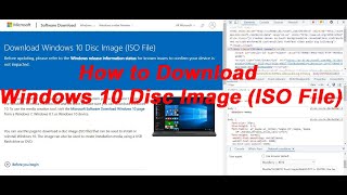 how to download windows 10 disc image iso file.