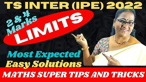 TS Inter (IPE) LIMITS 2 MARKS & 4 MARKS with easy Solns @MATHSSUPERTIPSANDTRICKS