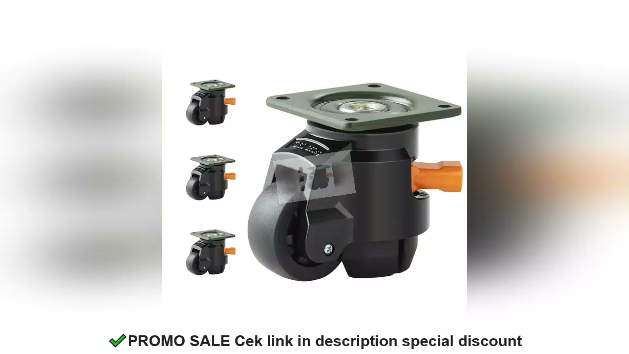 SucceBuy 4 Pcs Leveling Casters Heavy Duty Swivel Caster Wheels with Handle Design Height Adjustable