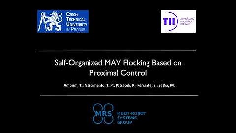 Self-Organized MAV Flocking Based on Proximal Control (Using UVDAR)
