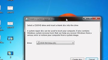 Windows 7: How to Create a Recovery Disc