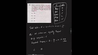 Chi-Square Goodness of Fit Test | Colors Freq | UPSC ISS 2022 Paper-1 | Problem-58 | RitwikMath