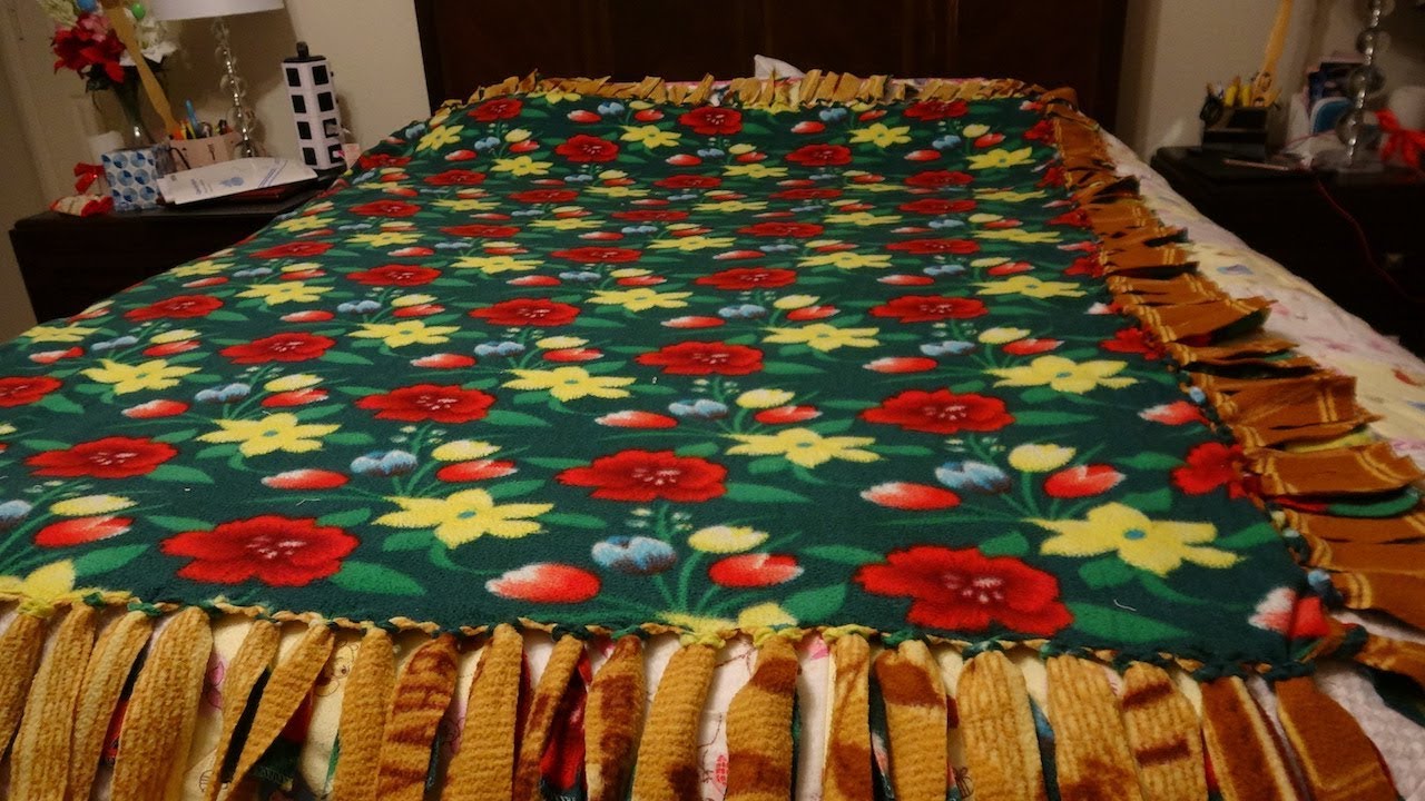 HOW TO MAKE A FLEECE BLANKET YouTube