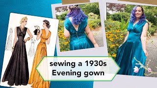 Sewing a silk 1930s evening gown | Vintage sewing project + sew with me