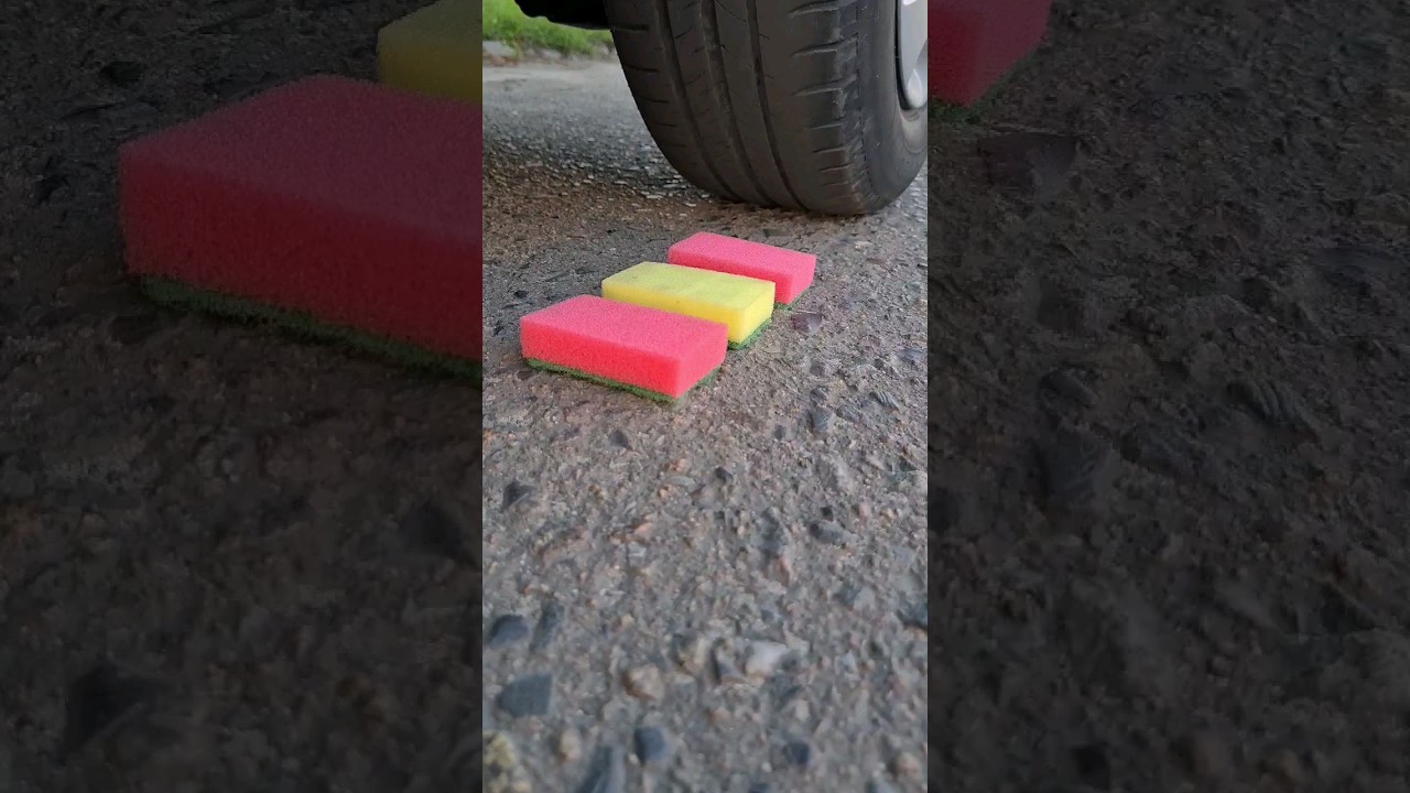 Crushing Car Sponge ASMR 