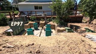 Installing Advantex pretreatment and Geoflow Drip septic system EP97. Start to Finish installation.