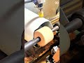 Lathe Shapes Spinning Cylinder with Precision ⚙️🪵 #shorts