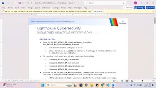 New Perspectives Access 365 | Module 8: SAM Project A Lighthouse Cybersecurity