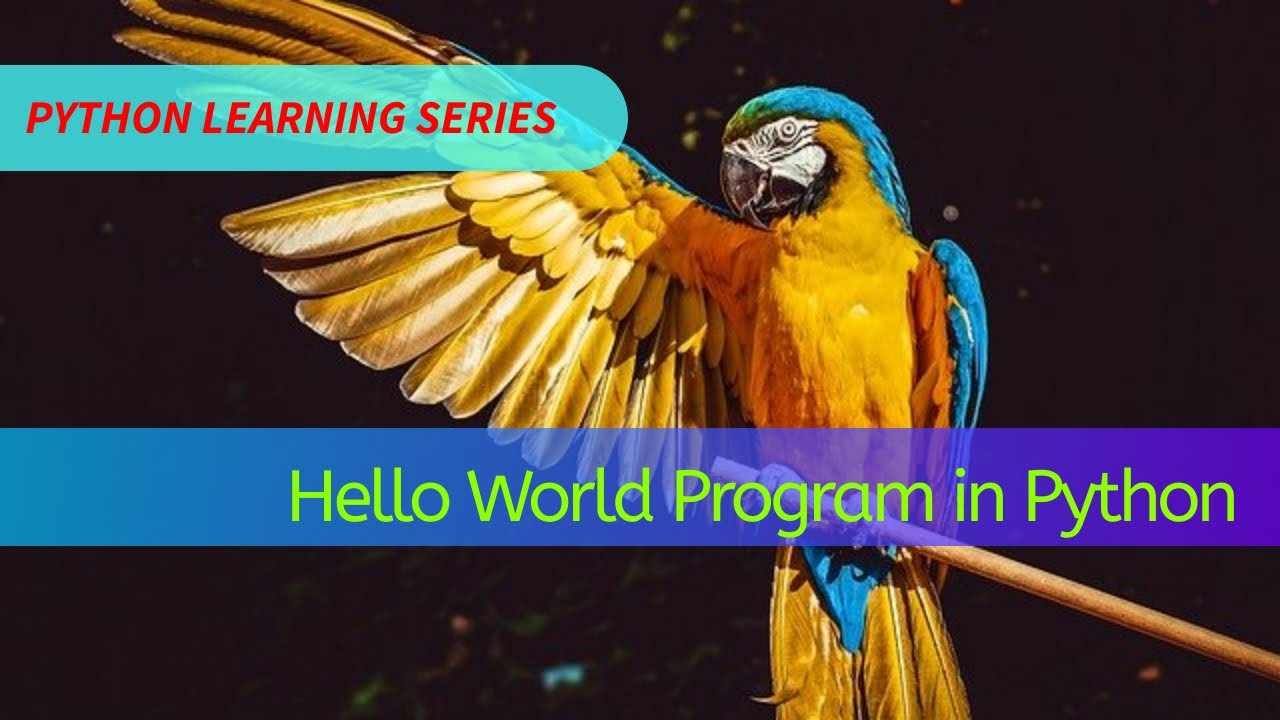Python program to print hello world - YouTube