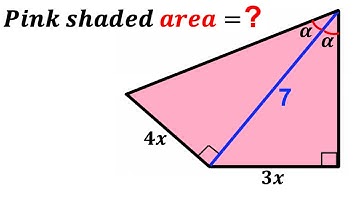 Can you calculate area of the Pink shaded region? | (Triangles) | #math #maths | #geometry