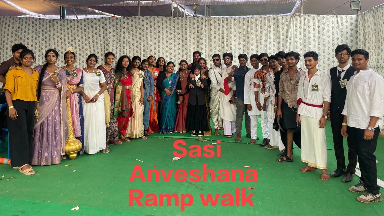 #anveshana in sasi Engineering college Tadepalligudem #movie maniya ramp walk 💃