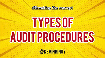 Types of Audit procedures | ACCA - AA & AAA | Kevin Binoy