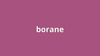 what is the meaning of borane.
