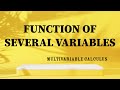 Function of Several Variables Lecture 2