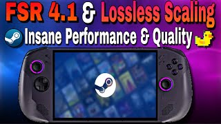 FSR 4.1.1 With Lossless scaling Performance & Video Quality Boost | Legion Go S Steam OS