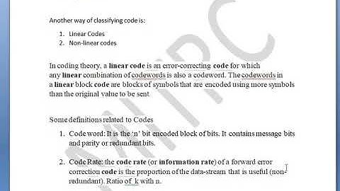 5CS3-01, L17 ITC, Error Correcting Codes(U3) by Sneh Rachna
