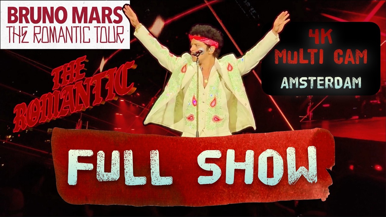 Cover 😍 FULL SHOW - Bruno Mars - The Romantic Tour Amsterdam - MultiCam-Edit  (2./4.July) (4K)