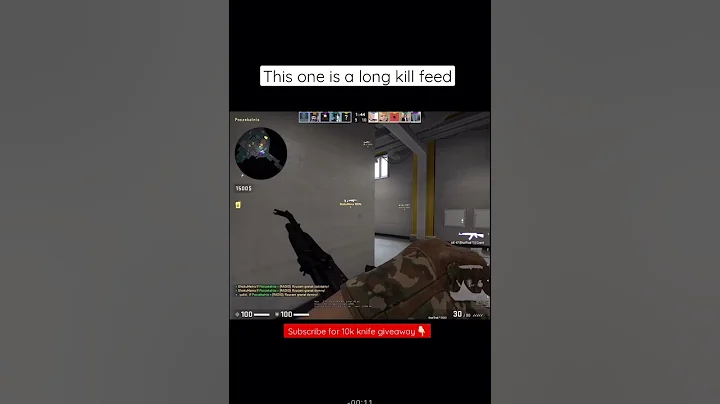 Longest killfeed I’ve ever had #csgo #ak47 #headshot #flashed #smoke #shorts