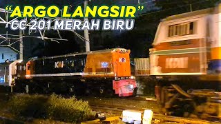 DINAS PERDANA LOKOMOTIF LIVERY MERAH BIRU DI YOGYAKARTA ! Kereta Maju Mundur dilangsir CC 201 139R