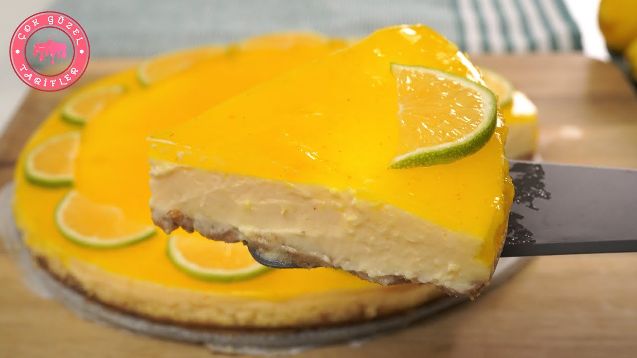 AZ MALZEMELİ BOL DİLİMLİ ÇİZKEK ???? Çatlamayan! Kolay Limonlu Cheesecake Tarifi, Nefis Yemek Tarifleri