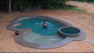 Build Beautiful Natural Backyard Swimming Pool In Forest YouTube