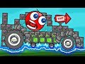 ПЕРЕВОЗИМ С ШАРИКОМ - 9999 КВАДРАТОВ В BAD PIGGIES в игре красный шарик  про New Red Ball 4