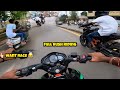City hyper ride  street race with duke and ns200  kids want race with bikers