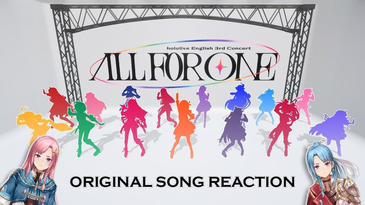 Twin Vtubers react to #hololiveenglish All For One !