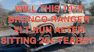 1978 Ford Bronco Ranger XLT first start in 20+ years!