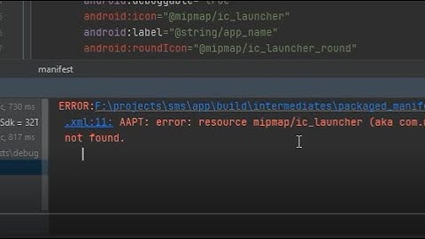 AAPT: error: resource mipmap/ic_launcher not found error.