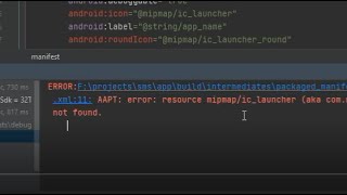 AAPT: error: resource mipmap/ic_launcher not found error. screenshot 3