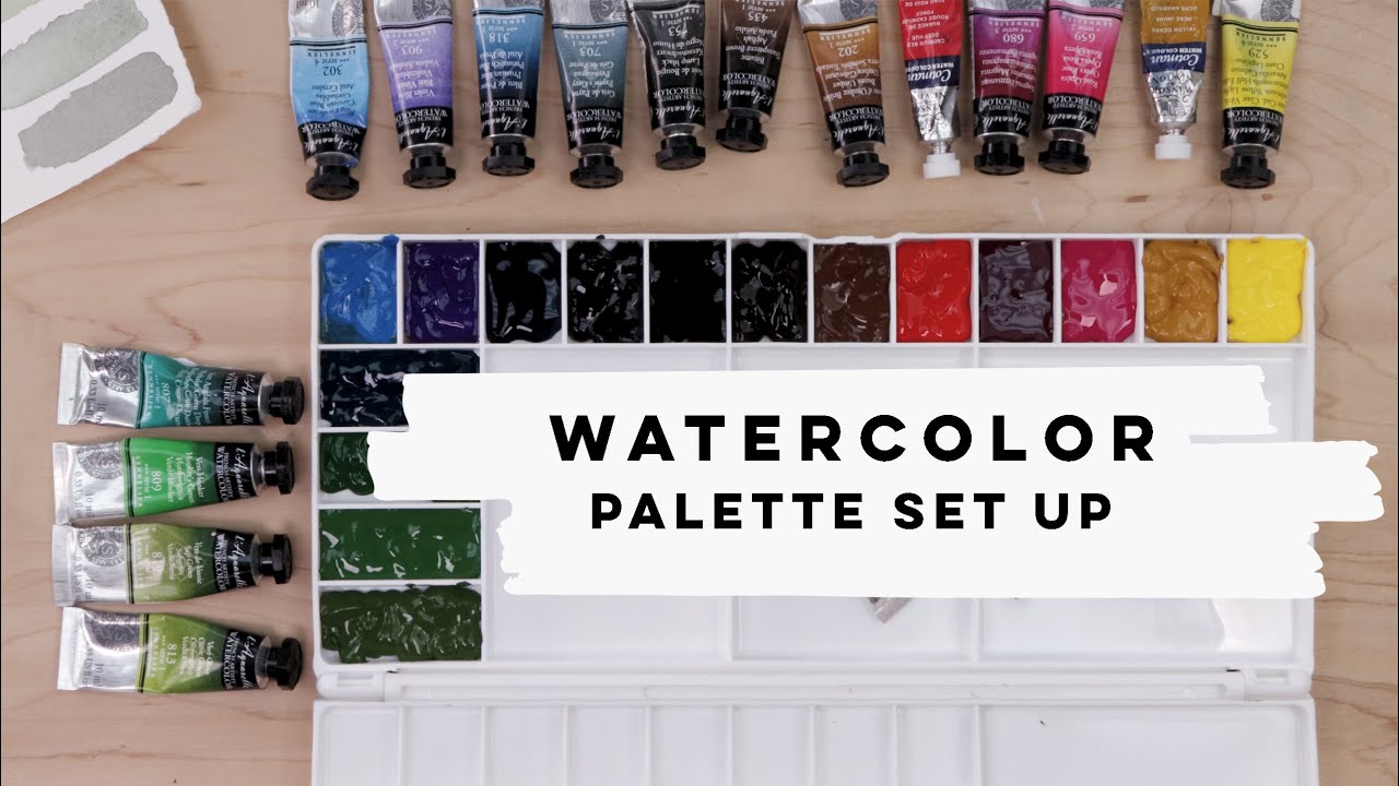 Setting up a new watercolor palette, I made a video about s…